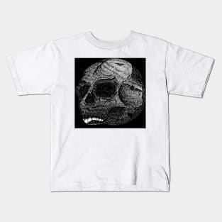 Hand Drawn Skull Head Kids T-Shirt